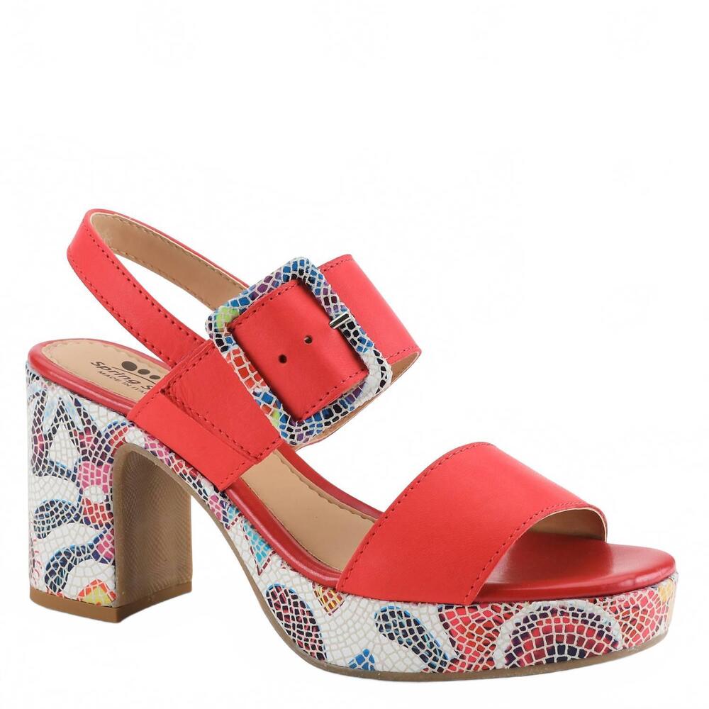 NEW SPRING STEP SHOES women's azucar sandal in red multi